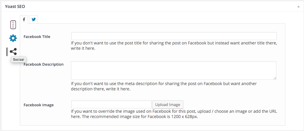 voorbeeld social plugin voor seo bij wordpress van Yoast SEO