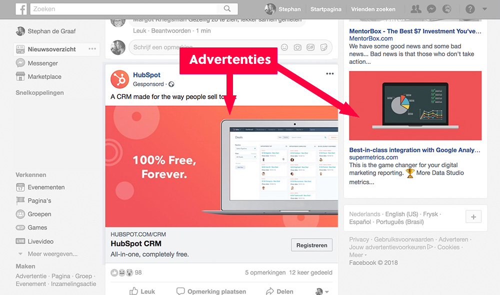 facebook advertenties