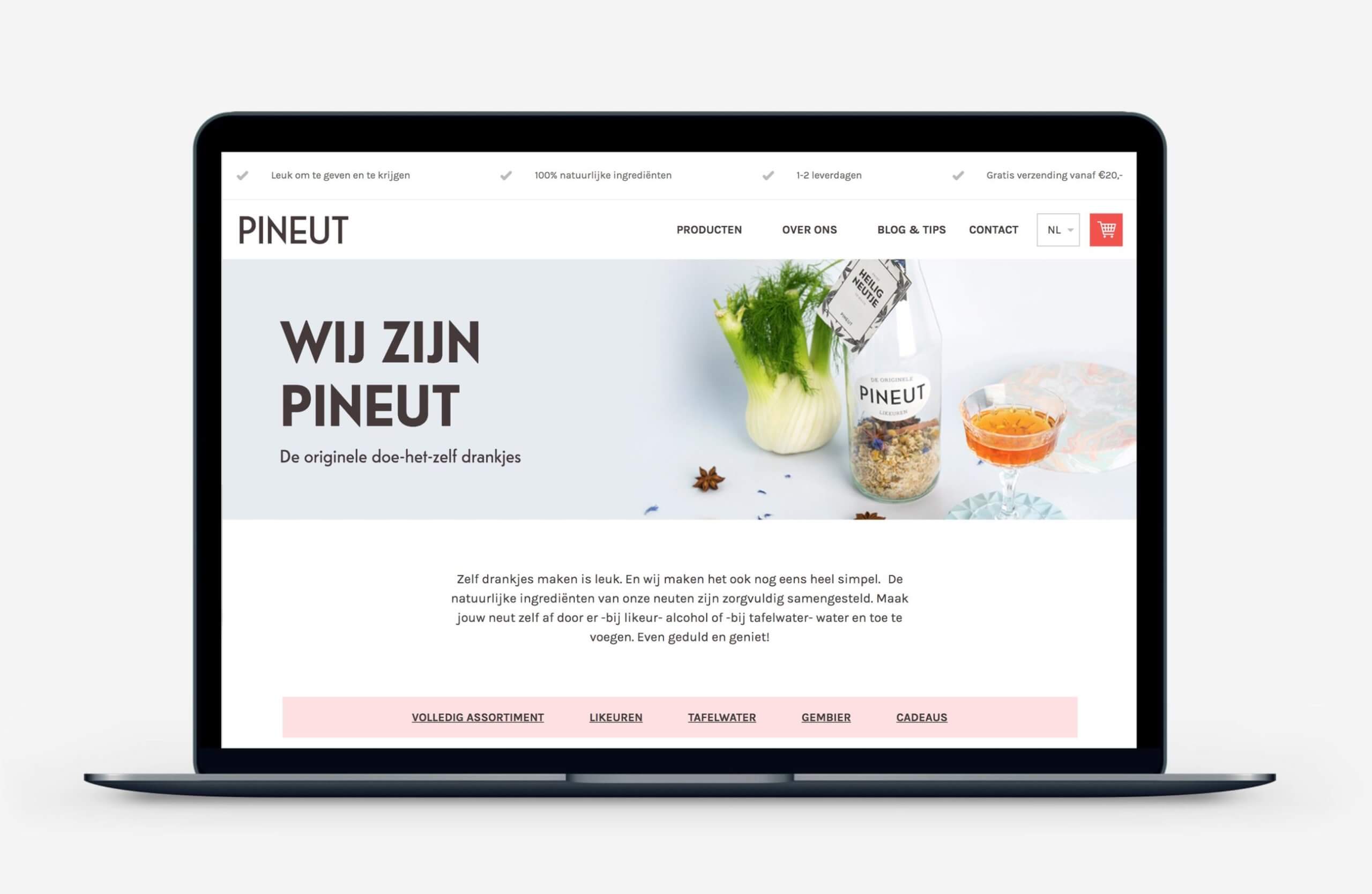 Pineut nieuwe website