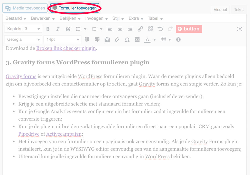 Eenvoudig formulier toevoegen aan je WordPress website